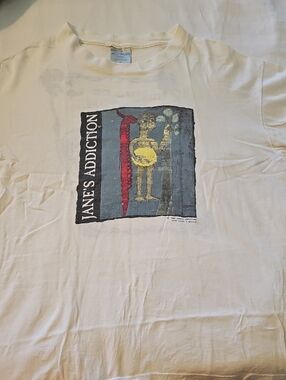 Vintage Jane's Addiction Tour 1991 Short Sleeve Tee Authenic. RARE Hard 2 Find.